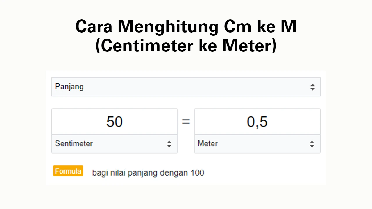 3 Cara Menghitung CM ke M (Centimeter ke Meter) 2023