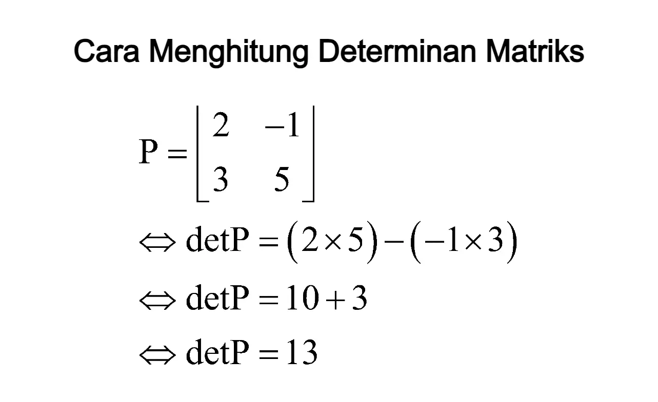 3 Cara Menghitung Determinan Matriks dan Contoh Soal